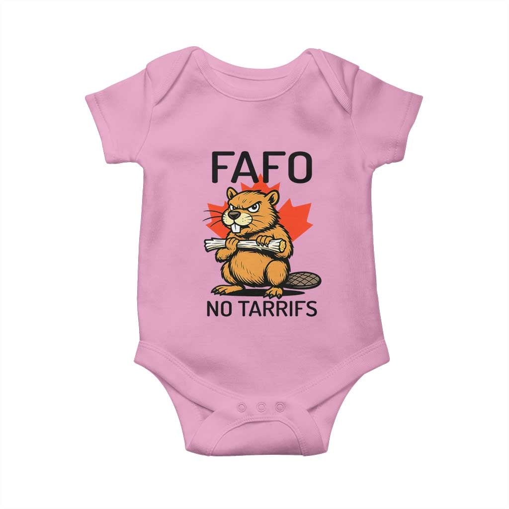 No Tariffs Canada Baby Onesie Never 51st State Canadian Beaver
