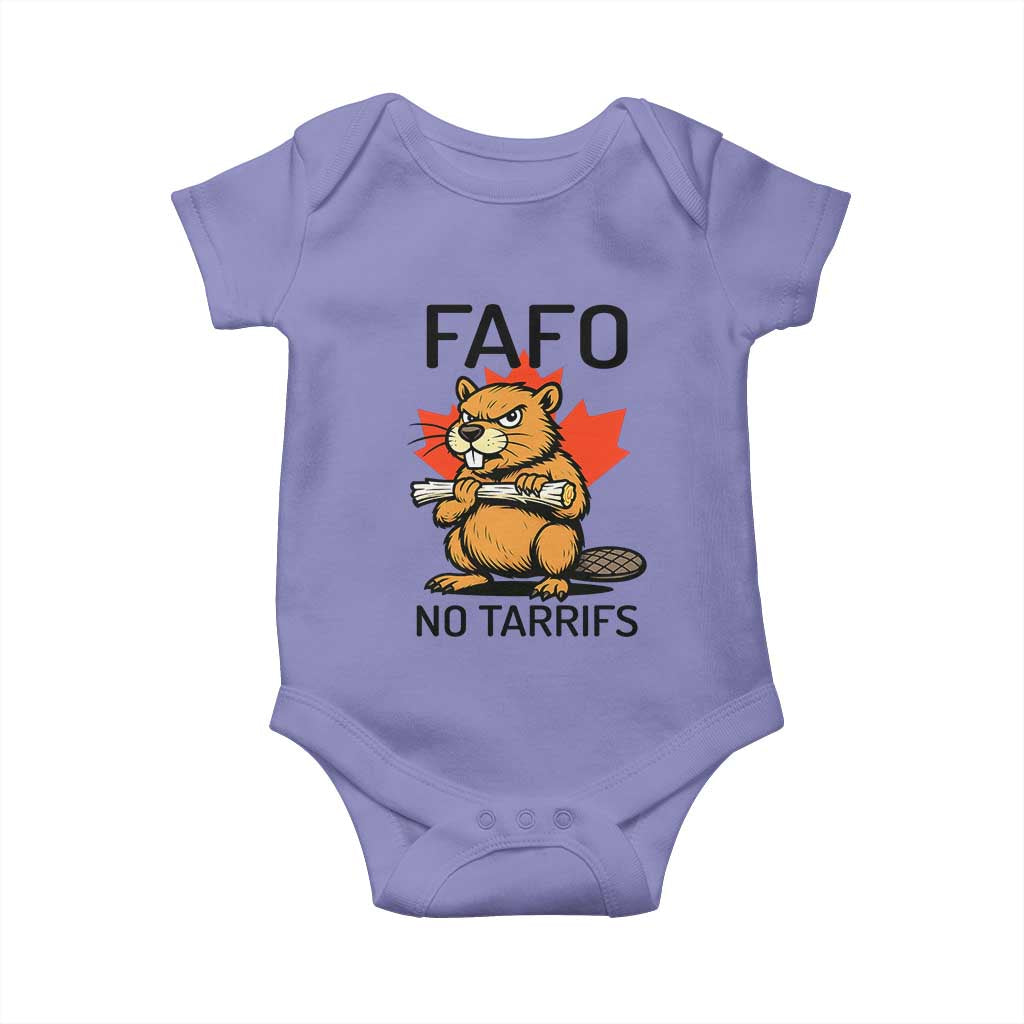 No Tariffs Canada Baby Onesie Never 51st State Canadian Beaver