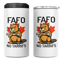 No Tariffs Canada 4 in 1 Can Cooler Tumbler Never 51st State Canadian Beaver