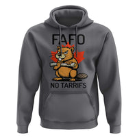 No Tariffs Canada Hoodie Never 51st State Canadian Beaver