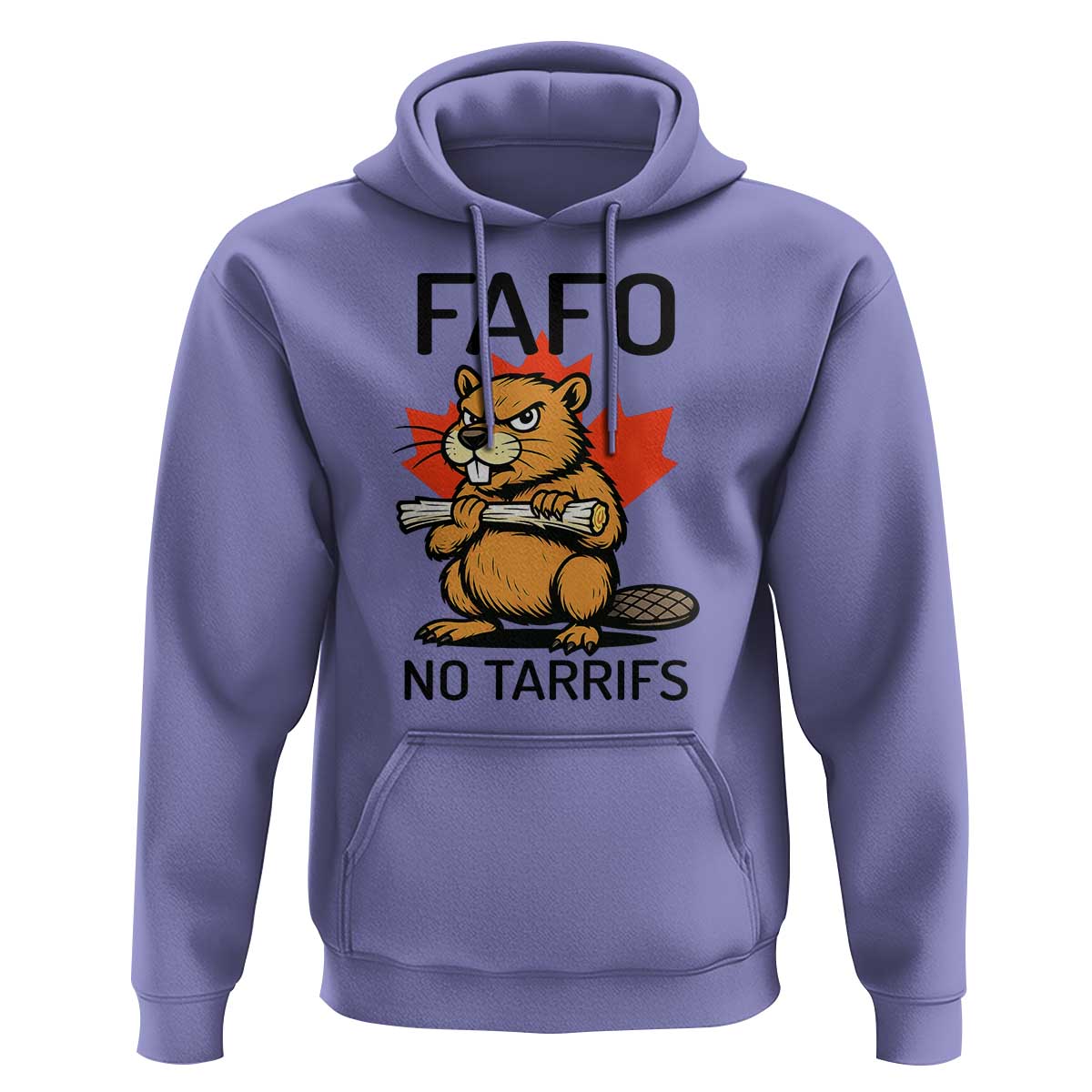 No Tariffs Canada Hoodie Never 51st State Canadian Beaver
