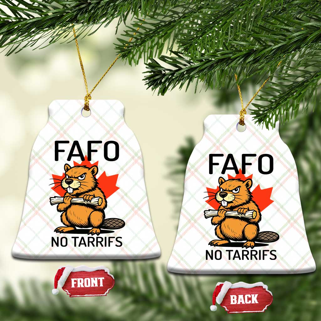 No Tariffs Canada Ceramic Ornament Never 51st State Canadian Beaver - Wonder Print Shop