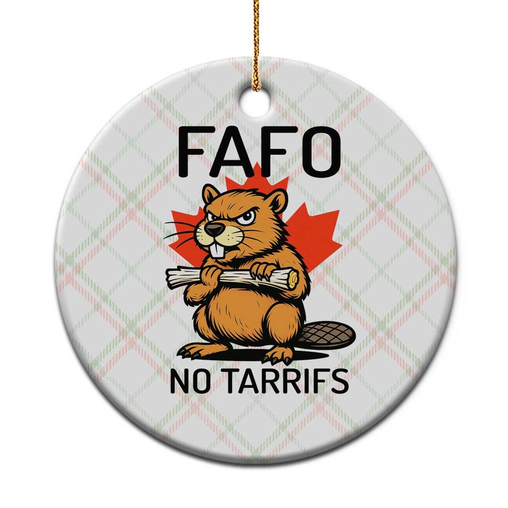 No Tariffs Canada Ceramic Ornament Never 51st State Canadian Beaver - Wonder Print Shop