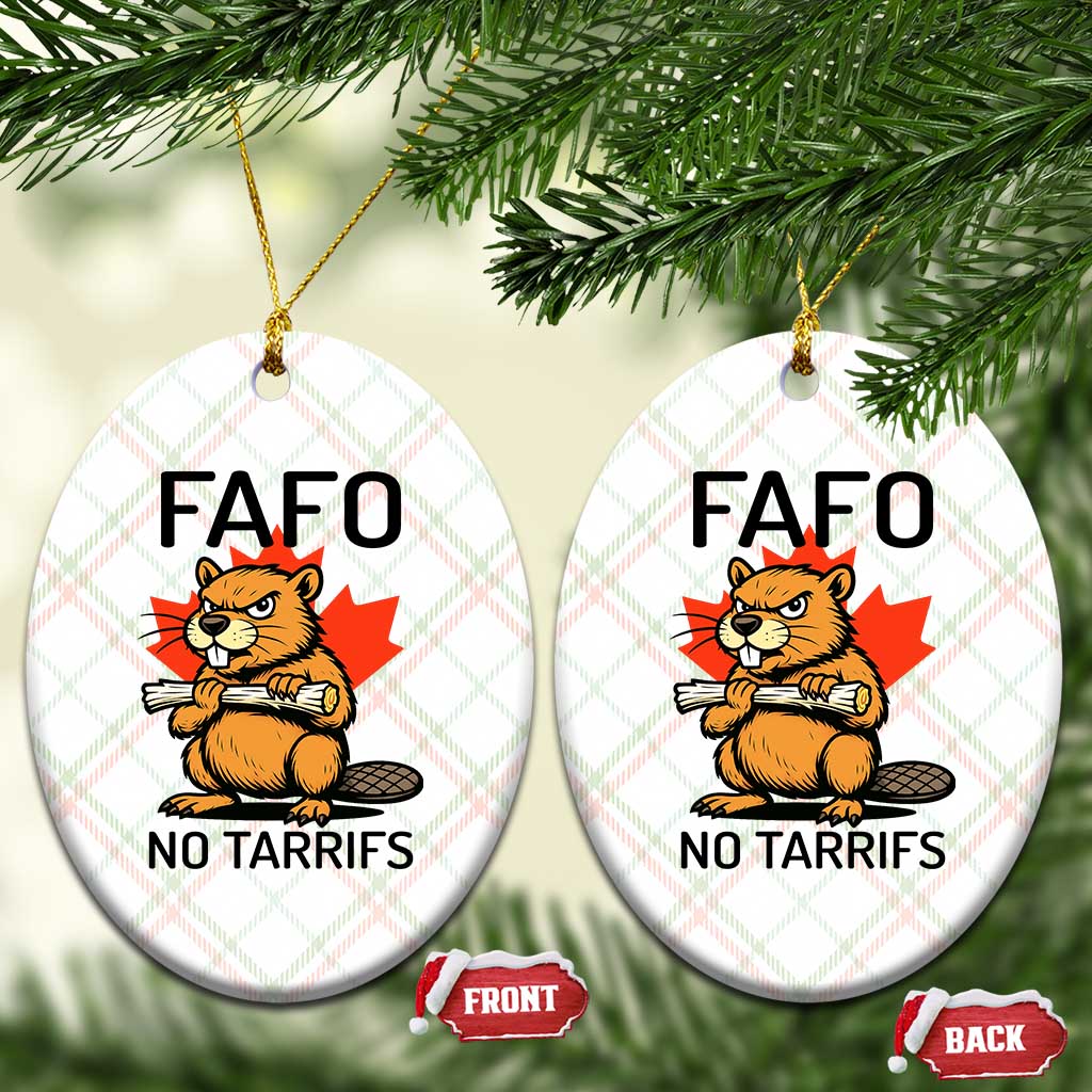No Tariffs Canada Ceramic Ornament Never 51st State Canadian Beaver - Wonder Print Shop