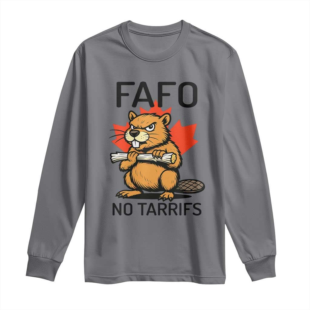 No Tariffs Canada Long Sleeve Shirt Never 51st State Canadian Beaver