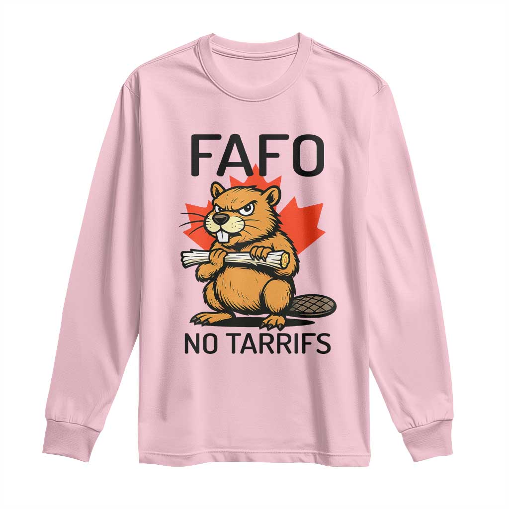 No Tariffs Canada Long Sleeve Shirt Never 51st State Canadian Beaver