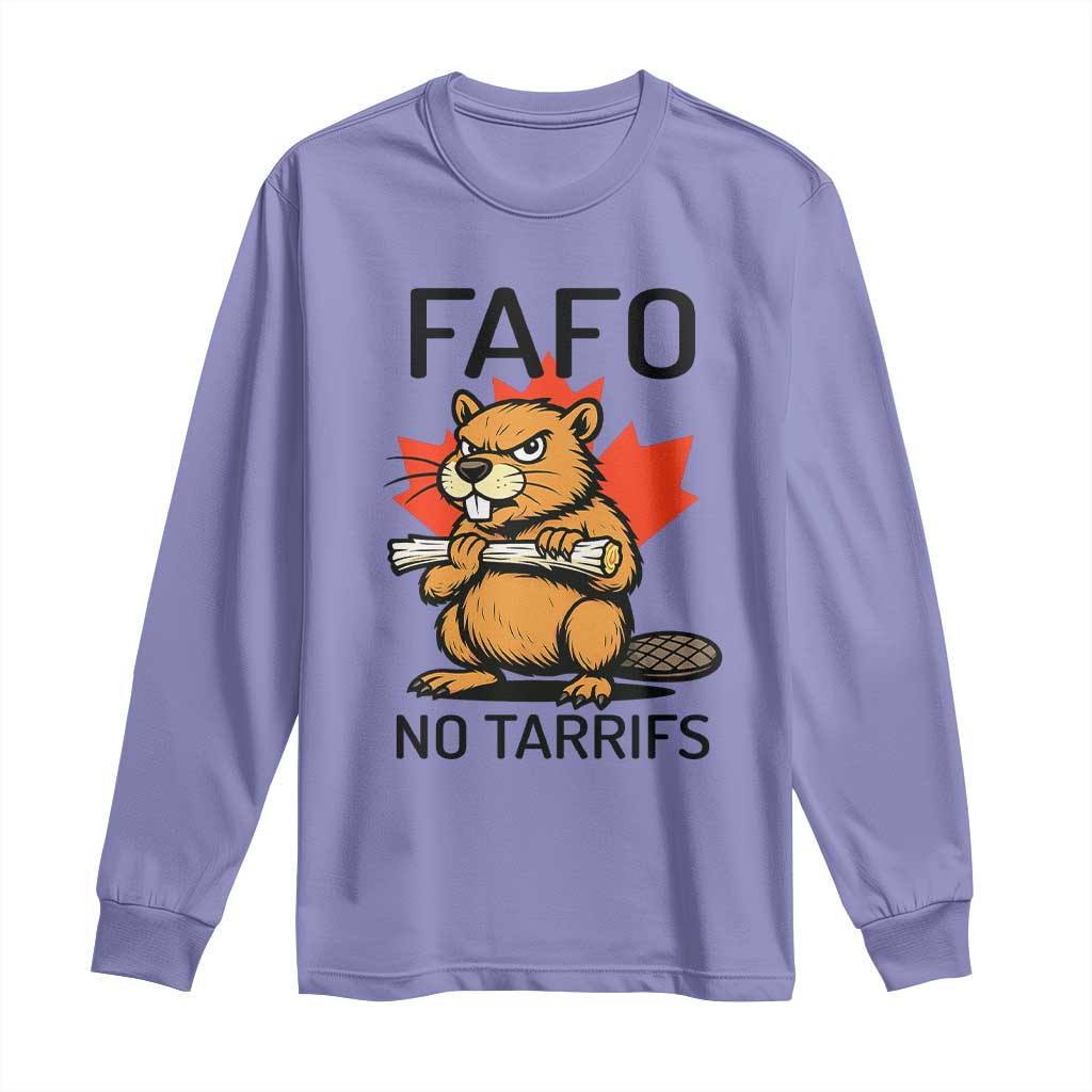 No Tariffs Canada Long Sleeve Shirt Never 51st State Canadian Beaver