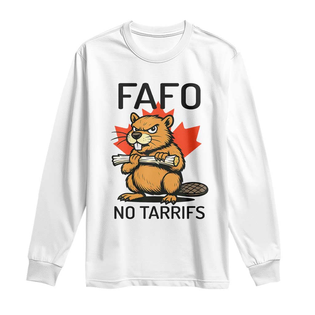 No Tariffs Canada Long Sleeve Shirt Never 51st State Canadian Beaver