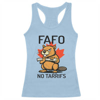 No Tariffs Canada Racerback Tank Top Never 51st State Canadian Beaver