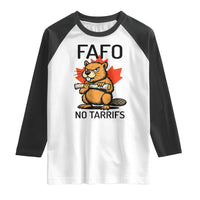 No Tariffs Canada Raglan Shirt Never 51st State Canadian Beaver