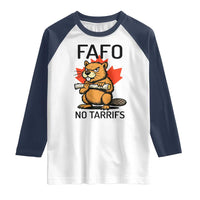 No Tariffs Canada Raglan Shirt Never 51st State Canadian Beaver