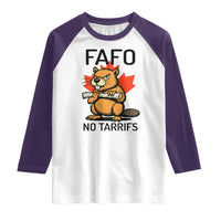 No Tariffs Canada Raglan Shirt Never 51st State Canadian Beaver