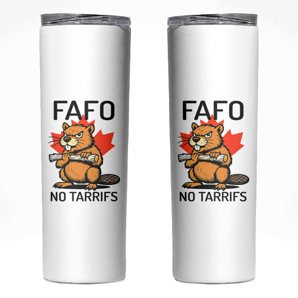 No Tariffs Canada Skinny Tumbler Never 51st State Canadian Beaver