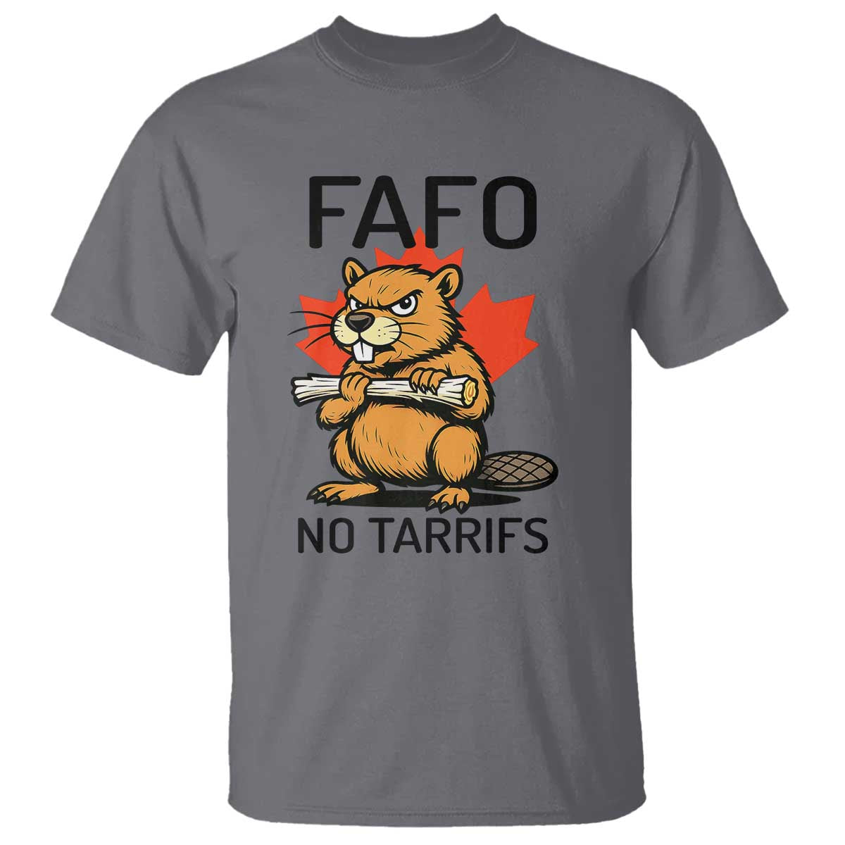 No Tariffs Canada T Shirt Never 51st State Canadian Beaver
