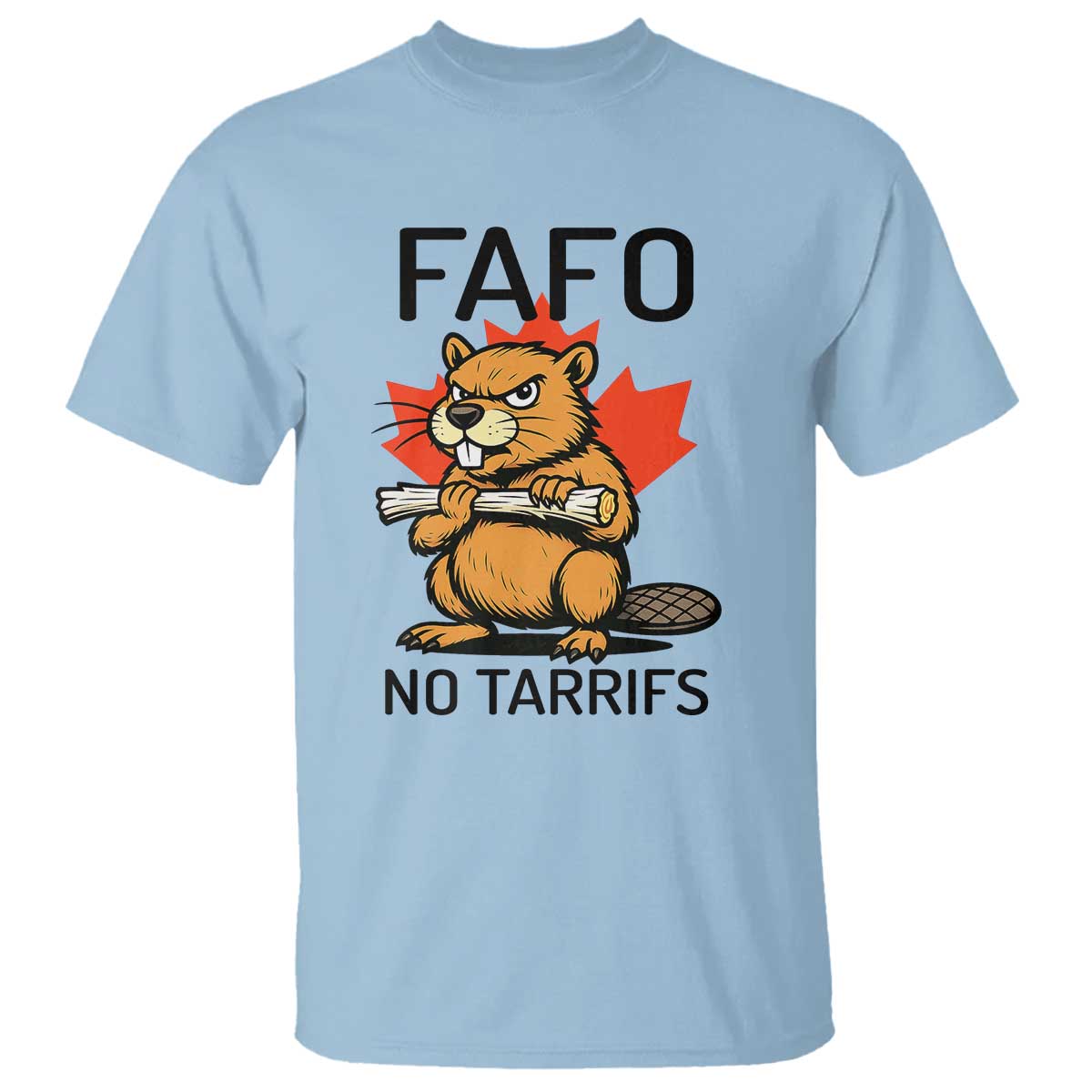 No Tariffs Canada T Shirt Never 51st State Canadian Beaver