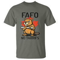 No Tariffs Canada T Shirt Never 51st State Canadian Beaver