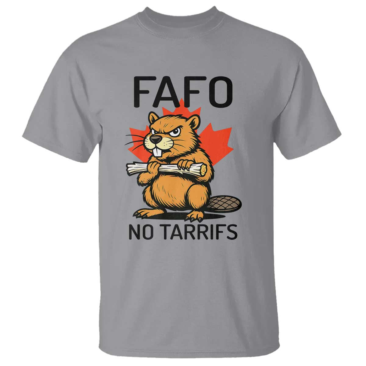 No Tariffs Canada T Shirt Never 51st State Canadian Beaver