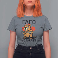 No Tariffs Canada T Shirt For Women Never 51st State Canadian Beaver