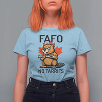 No Tariffs Canada T Shirt For Women Never 51st State Canadian Beaver