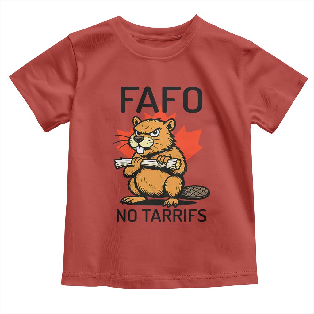No Tariffs Canada Toddler T Shirt Never 51st State Canadian Beaver