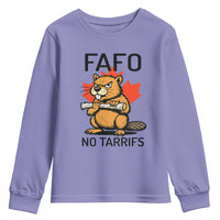 No Tariffs Canada Youth Sweatshirt Never 51st State Canadian Beaver