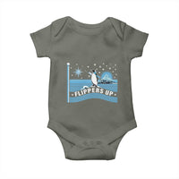 Funny Penguin Resist Baby Onesie Heard Island Flippers Up I Stand With Penguins