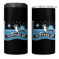 Funny Penguin Resist 4 in 1 Can Cooler Tumbler Heard Island Flippers Up I Stand With Penguins