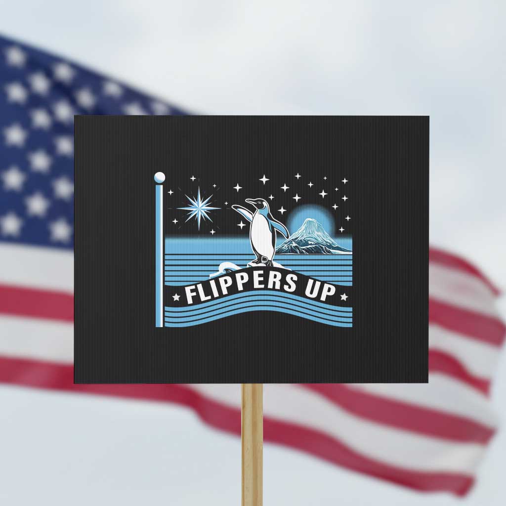 Funny Penguin Resist Protest Sign Heard Island Flippers Up I Stand With Penguins - Wonder Print Shop