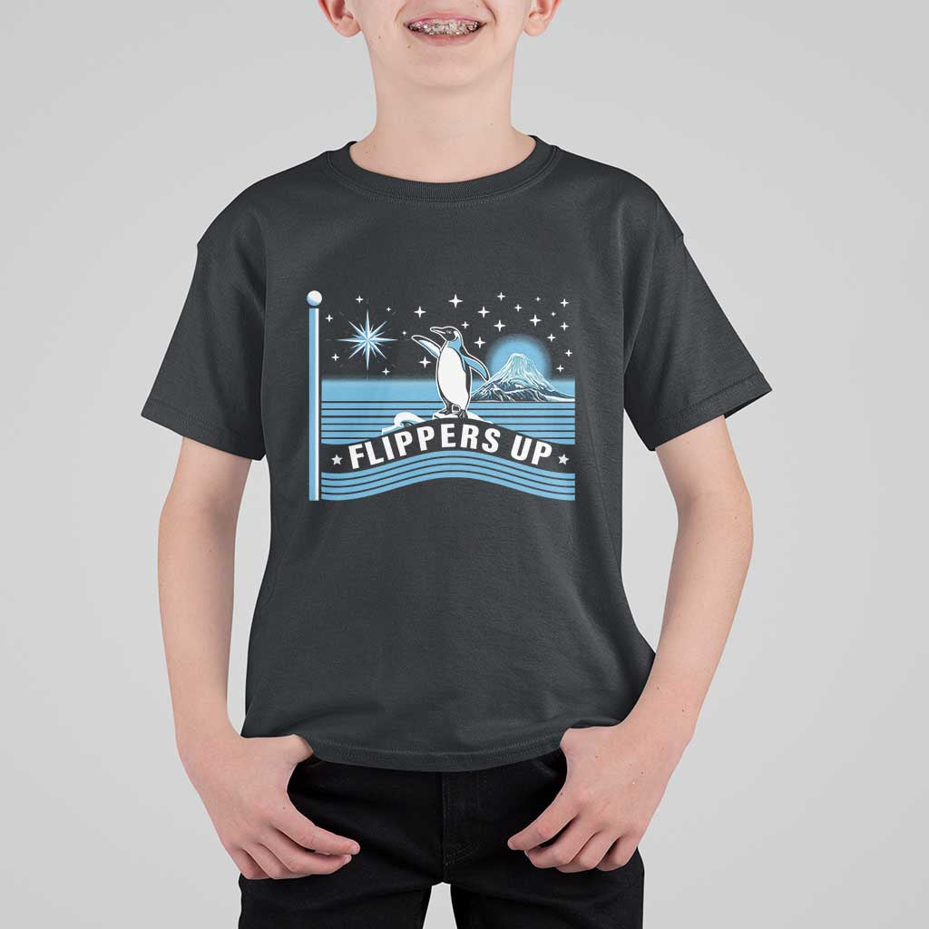 Funny Penguin Resist T Shirt For Kid Heard Island Flippers Up I Stand With Penguins