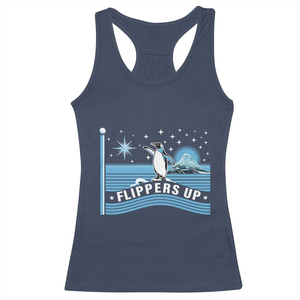 Funny Penguin Resist Racerback Tank Top Heard Island Flippers Up I Stand With Penguins
