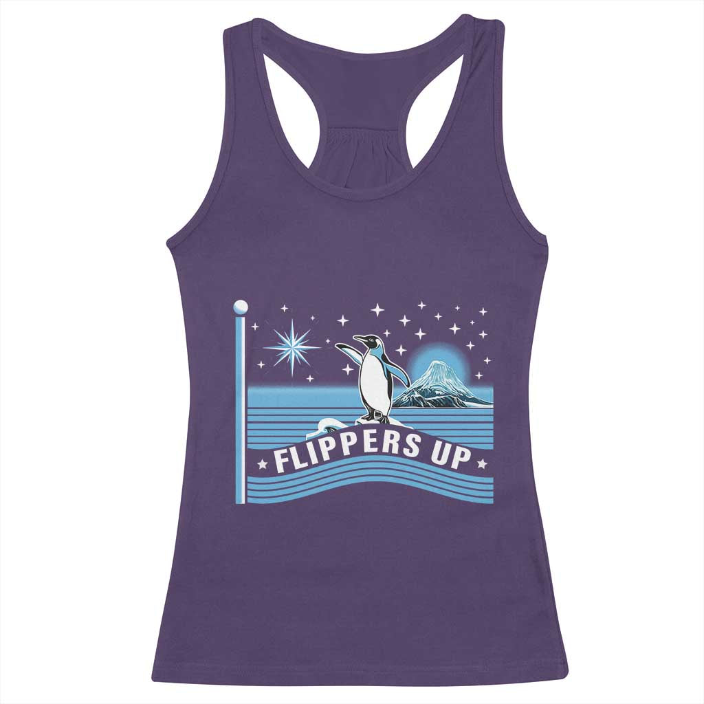 Funny Penguin Resist Racerback Tank Top Heard Island Flippers Up I Stand With Penguins