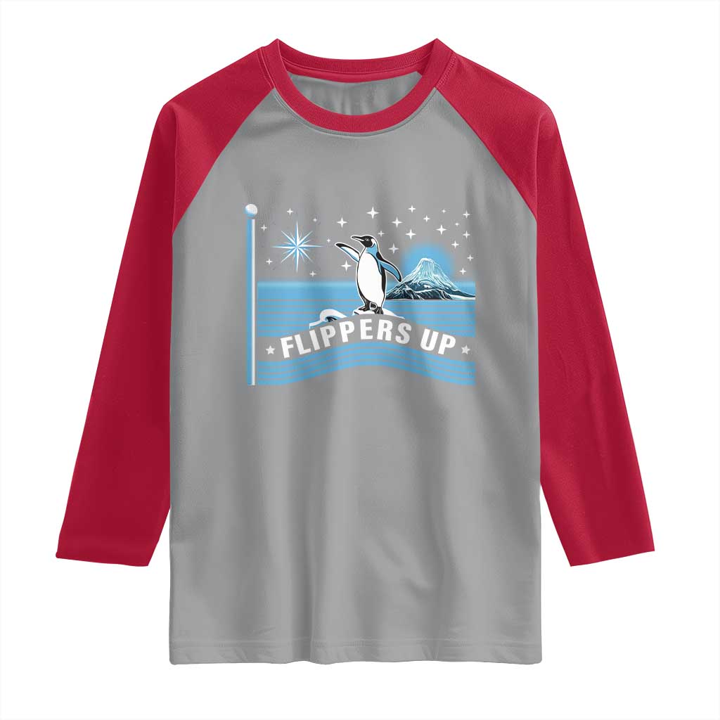 Funny Penguin Resist Raglan Shirt Heard Island Flippers Up I Stand With Penguins