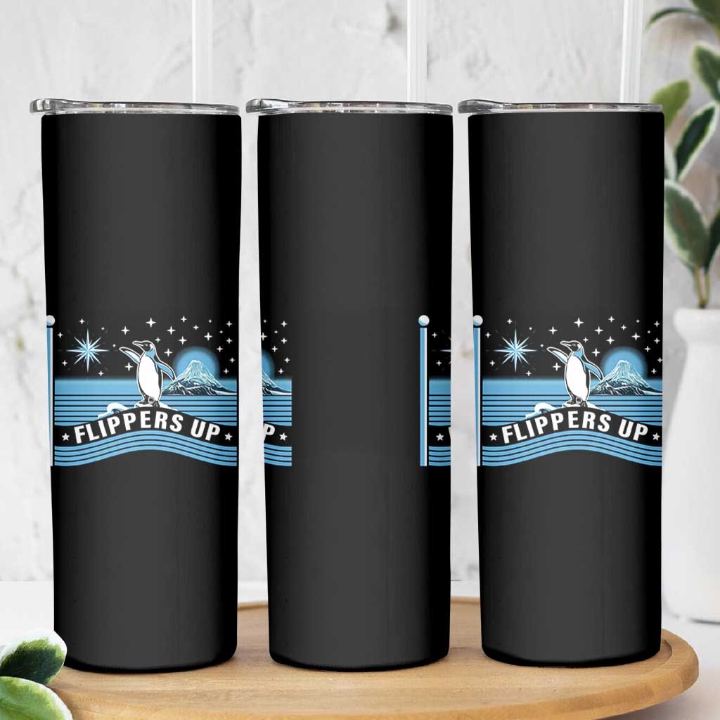 Funny Penguin Resist Skinny Tumbler Heard Island Flippers Up I Stand With Penguins
