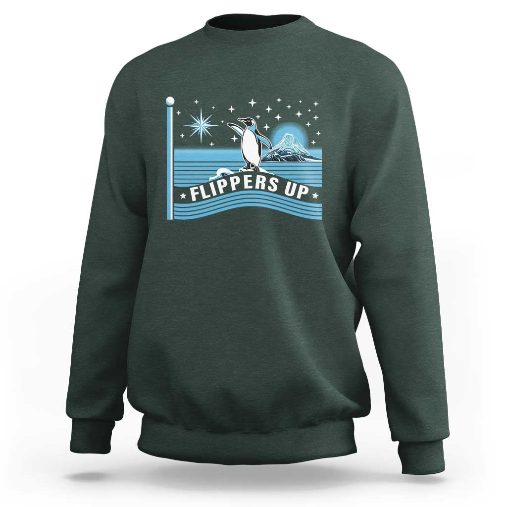 Funny Penguin Resist Sweatshirt Heard Island Flippers Up I Stand With Penguins