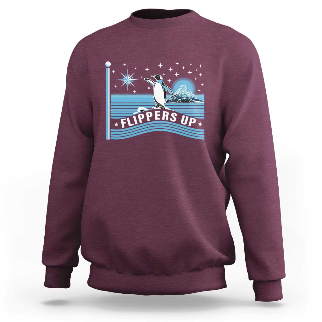 Funny Penguin Resist Sweatshirt Heard Island Flippers Up I Stand With Penguins
