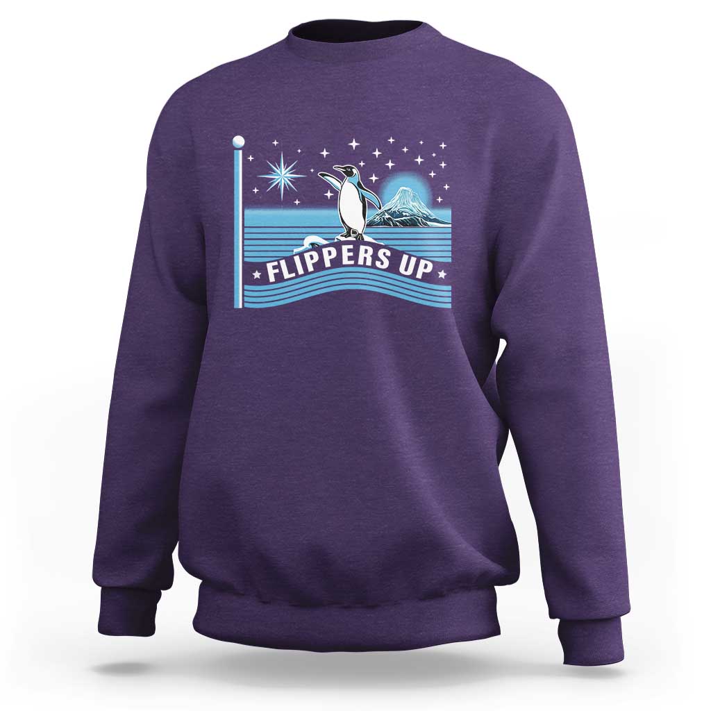 Funny Penguin Resist Sweatshirt Heard Island Flippers Up I Stand With Penguins