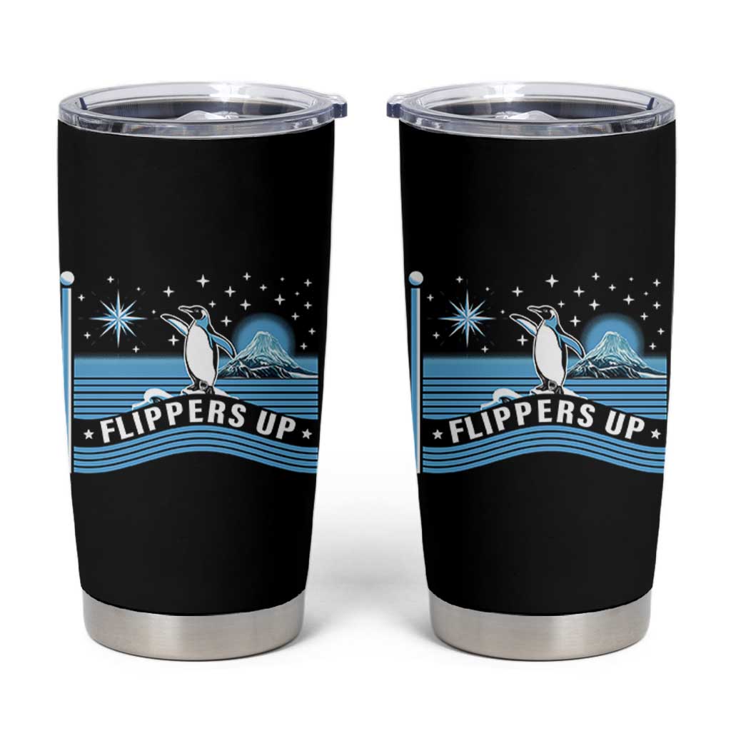 Funny Penguin Resist Tumbler Cup Heard Island Flippers Up I Stand With Penguins
