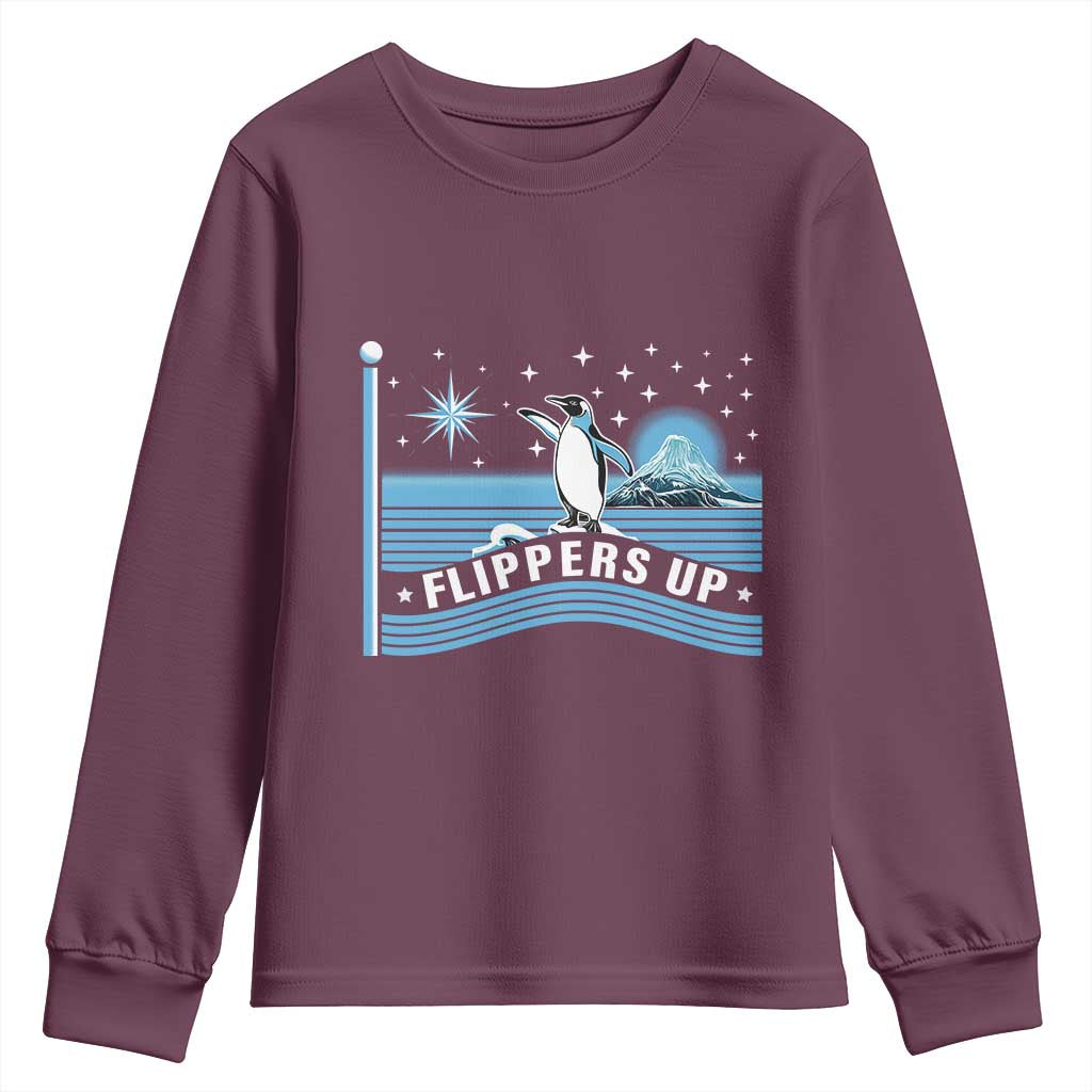 Funny Penguin Resist Youth Sweatshirt Heard Island Flippers Up I Stand With Penguins