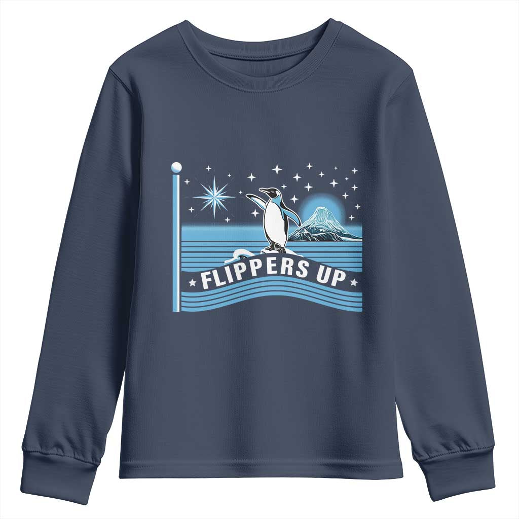 Funny Penguin Resist Youth Sweatshirt Heard Island Flippers Up I Stand With Penguins