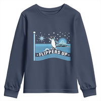 Funny Penguin Resist Youth Sweatshirt Heard Island Flippers Up I Stand With Penguins
