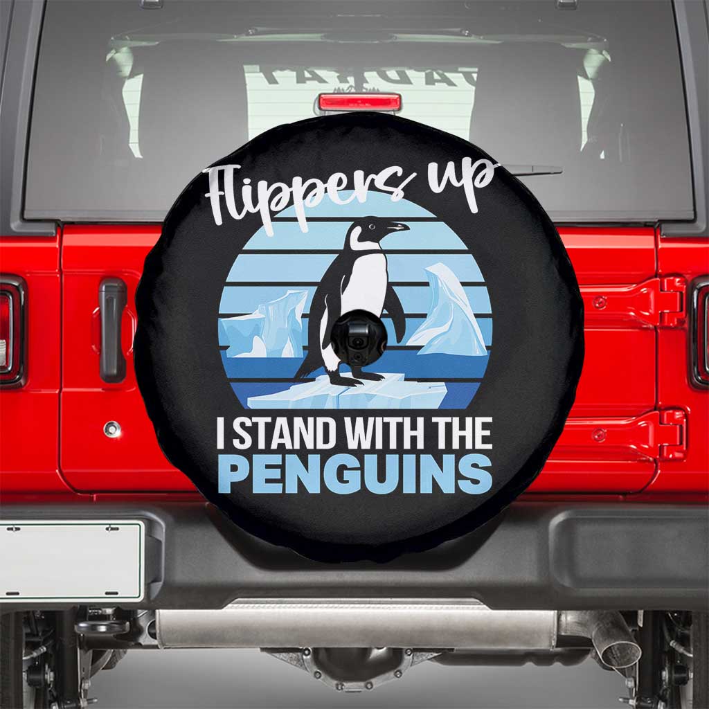 Funny Penguin Resist Spare Tire Cover Flippers Up I Stand With The Penguins