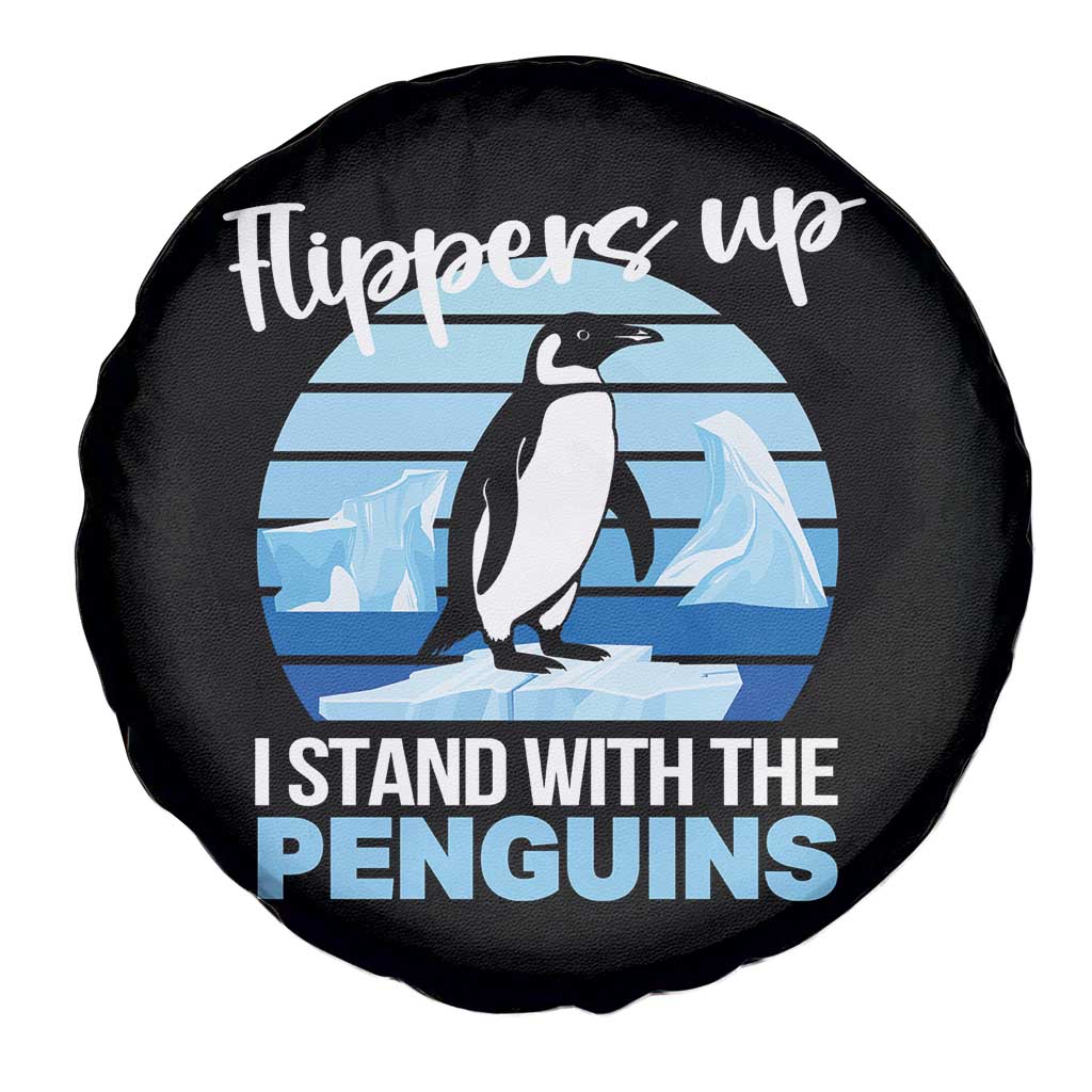 Funny Penguin Resist Spare Tire Cover Flippers Up I Stand With The Penguins