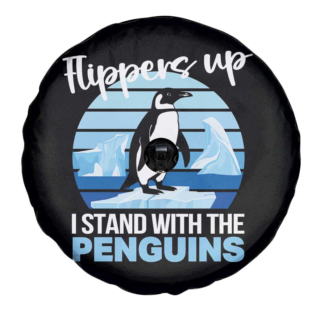 Funny Penguin Resist Spare Tire Cover Flippers Up I Stand With The Penguins