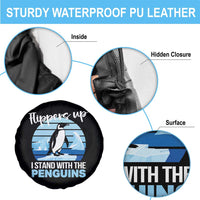 Funny Penguin Resist Spare Tire Cover Flippers Up I Stand With The Penguins