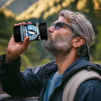 Funny Penguin Resist 4 in 1 Can Cooler Tumbler Flippers Up I Stand With The Penguins