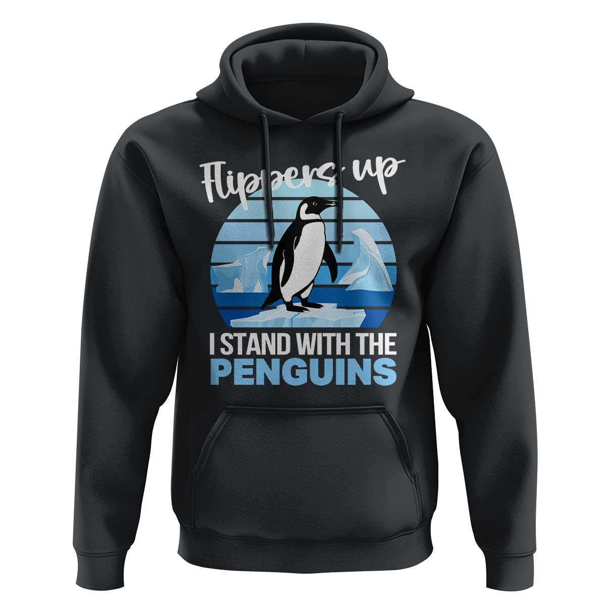 Funny Penguin Resist Hoodie Flippers Up I Stand With The Penguins
