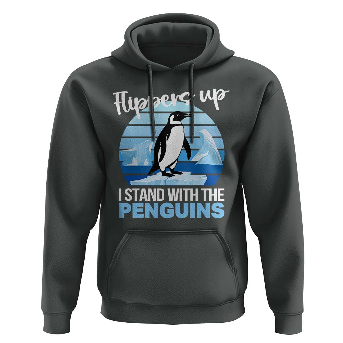 Funny Penguin Resist Hoodie Flippers Up I Stand With The Penguins