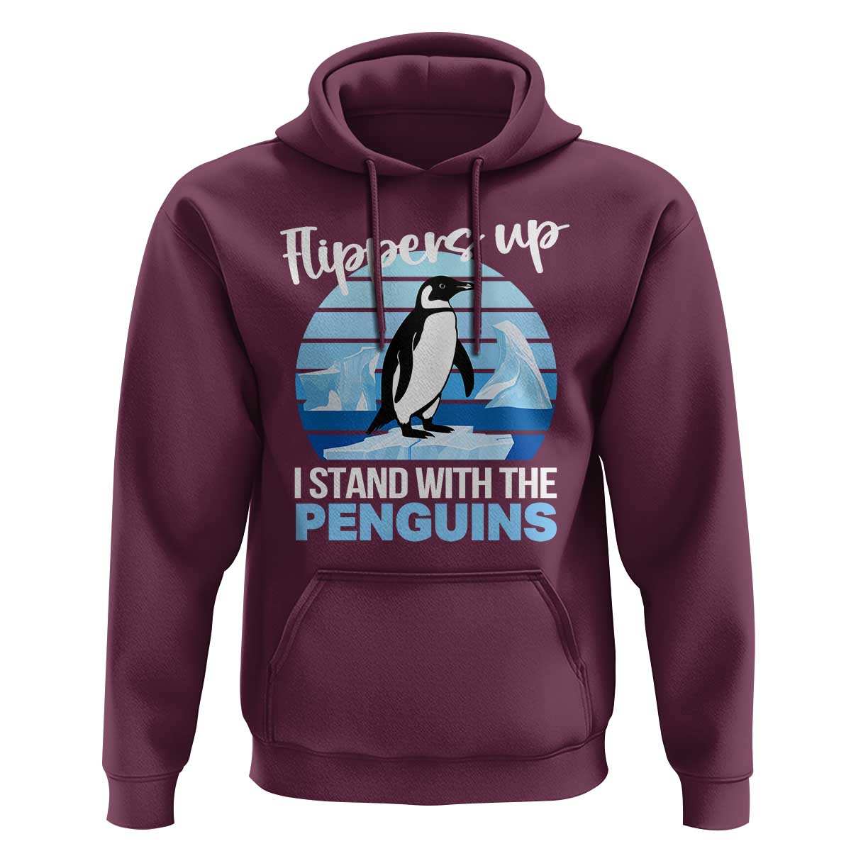 Funny Penguin Resist Hoodie Flippers Up I Stand With The Penguins
