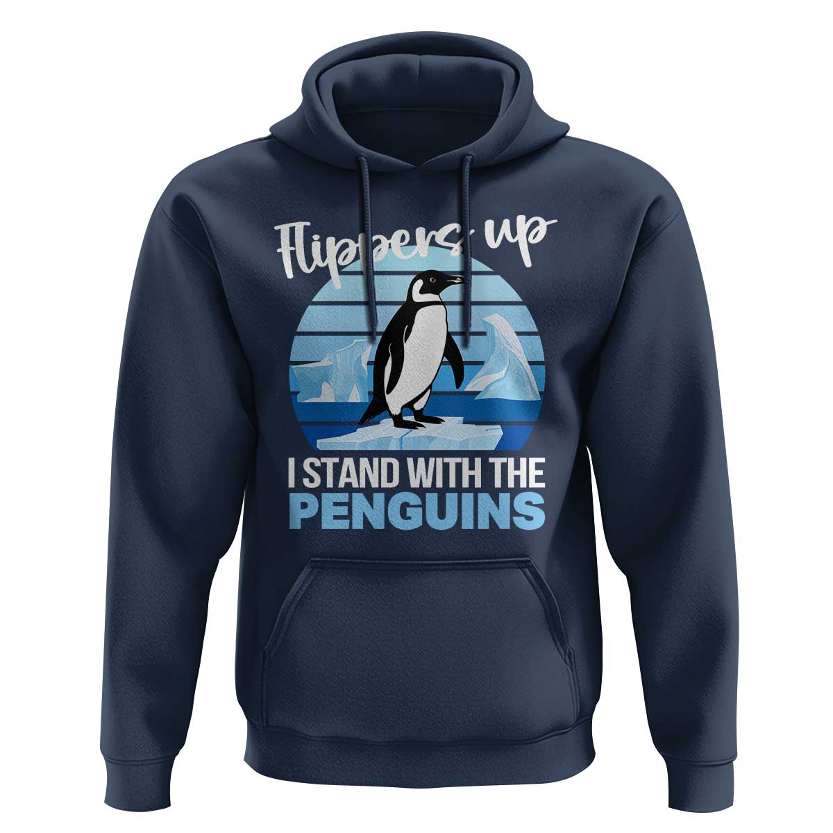 Funny Penguin Resist Hoodie Flippers Up I Stand With The Penguins