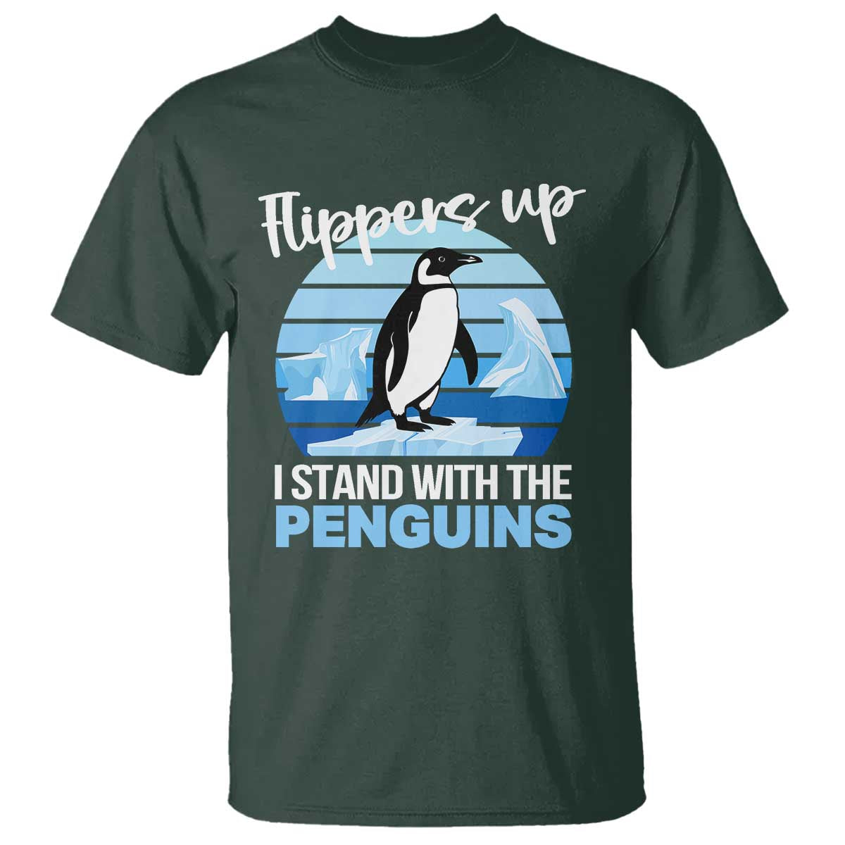Funny Penguin Resist T Shirt Flippers Up I Stand With The Penguins
